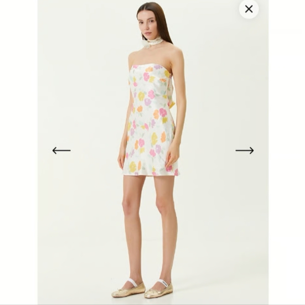 For Love And Lemons One Shoulder Floral Dress - Hazel Mini - Picture 7 of 10